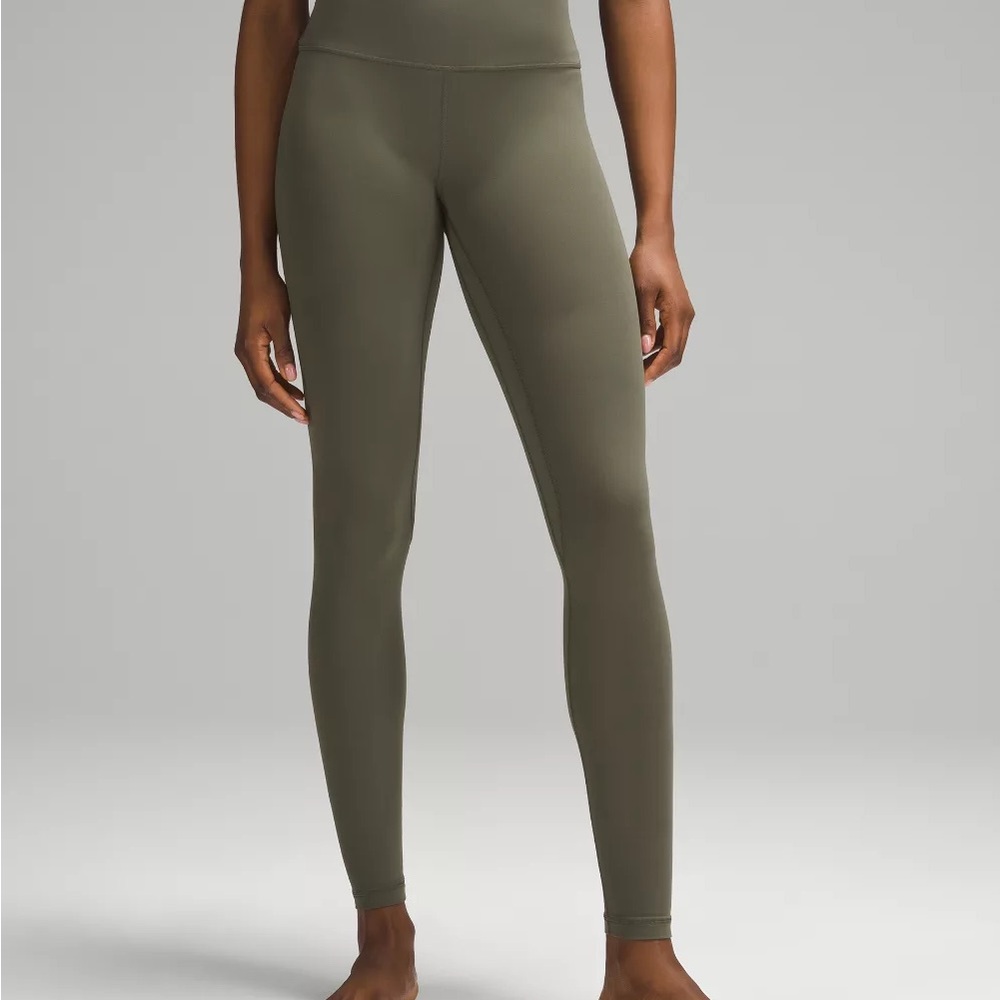 Lululemon Olive Green Wunder Train Women's Leggings